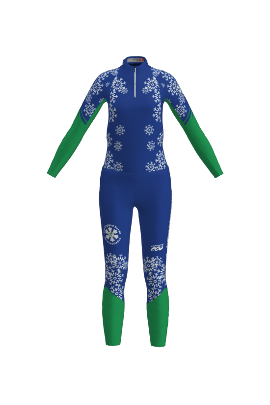 Podiumwear Women's Gold Two-Piece Race Suit Gallery